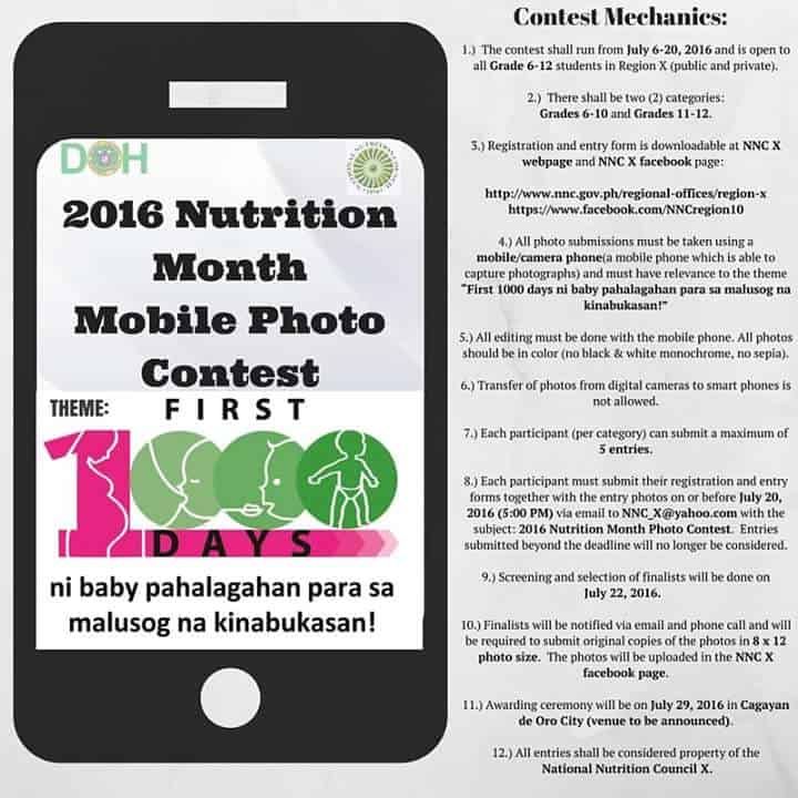 NNC X Mobile Photo Contest for Nutrition Month 2016